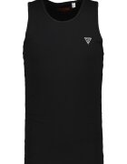 Guess Top din amestec de bumbac cu detaliu cu logo discret - Negru