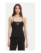 Guess Top din material elastic cu logo brodat pe piept