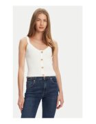 Guess Top din tricot cu nasturi decorativi si decolteu in V