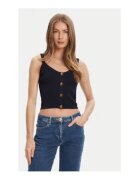 Guess Top uni din tricot cu striatii si nasturi decorativi