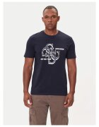 Guess Tricou barbati albastru - bumbac