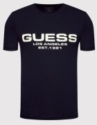 Guess Tricou barbati Bumbac -Negru