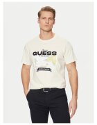 Guess Tricou barbati ecru - bumbac -