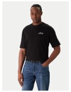 Guess Tricou barbati negru - bumbac - imprimeu