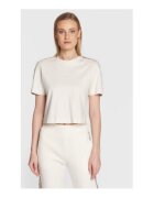 Guess Tricou crop casual - Bej deschis