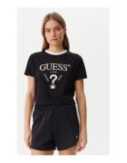 Guess Tricou crop din bumbac organic