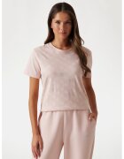 Guess Tricou cu imprimeu logo - pentru fitness - Roz pal