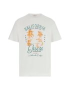 Guess Tricou cu imprimeu logo - Portocaliu/Verde deschis/Alb murdar