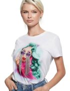 Guess Tricou dama Bumbac - Alb -