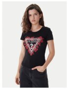 Guess Tricou dama - Negru/Rosu