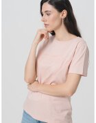 Guess Tricou de bumbac cu imprimeu logo - Roz pal