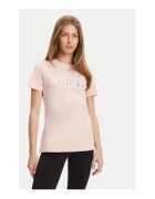 Guess Tricou din amestec de bumbac cu logo cu strasuri