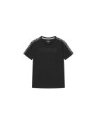 Guess Tricou din amestec de bumbac cu logo pe piept si benzi logo pe maneci -