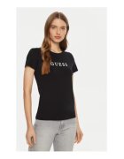 Guess Tricou din amestec de bumbac cu logo si model
