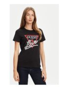 Guess Tricou din amestec de bumbac organic cu imprimeu text
