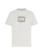 Guess Tricou din amestec de modal cu decolteu la baza gatului - Alb