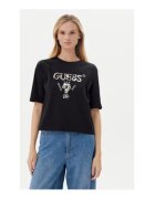 Guess Tricou din bumbac cu logo din paiete