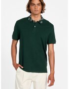 Guess Tricou polo cu guler cu logo - Verde englez