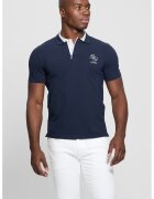 Guess Tricou polo cu logo - Bleumarin