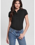 Guess Tricou polo cu model uni - Negru