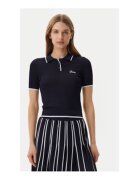 Guess Tricou polo din tricot cu logo