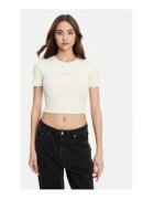 Guess Tricou scurt din amestec de viscoza