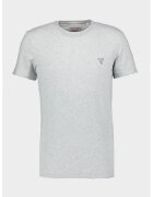 Guess Tricou slim fit cu decolteu la baza gatului - Gri melange