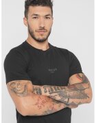 Guess Tricou slim fit cu decolteu la baza gatului - Negru