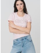 Guess Tricou slim fit cu logo brodat