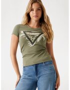 Guess Tricou slim fit cu logo - Verde feriga