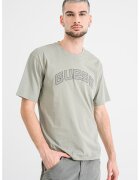 Guess Tricou supradimensionat de bumbac - Verde pal