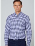 Hackett London Camasa cu maneca lunga Fine Albastru - Albastru | Alb