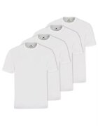hajo Set de tricouri de bumbac cu decolteu la baza gatului - 4 piese - Alb