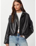 Happiness Istanbul Geaca biker - - piele ecologica - negru