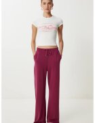 Happiness Istanbul Pantaloni dama - - pantaloni de trening - picior lat - mov ametist - textil
