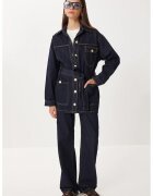 Happiness Istanbul Set coordonat Jacheta din denim si pantaloni cu picior larg - - albastru - denim de bumbac -