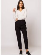 Heavy Tools Pantaloni cu talie inalta si croiala conica - Negru