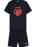 Henderson Pijama barbati Sierra negru - rosu
