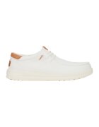 HEYDUDE Mocasini din material textil cu sireturi - Alb