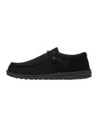 HEYDUDE Mocasini din material textil cu sireturi - Negru stins