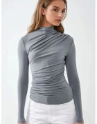 HiCCUP Bluza dama - guler inalt - gri