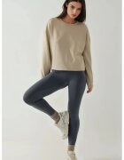 HiCCUP Bluza dama - scurt - maneca lunga - crem natural - jerseu