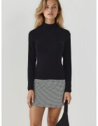HiCCUP Bluza dama - top tricotat - croiala mulata - negru - jerseu
