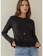 HiCCUP Cardigan cu volane la terminatie