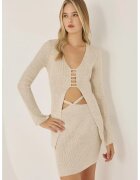 HiCCUP Compleu dama - doua piese - slim - bej - tricot