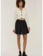 HiCCUP Fusta mini cu volane dama - bumbac - negru