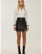 HiCCUP Fusta mini - piele - neagra - textil