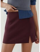 HiCCUP Fusta scurta - slim fit - cu slit - mov - textil