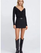 HiCCUP mini - talie inalta - textil - Negru
