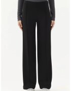 HiCCUP Pantaloni dama - largi cu detalii striate - negru - textil
